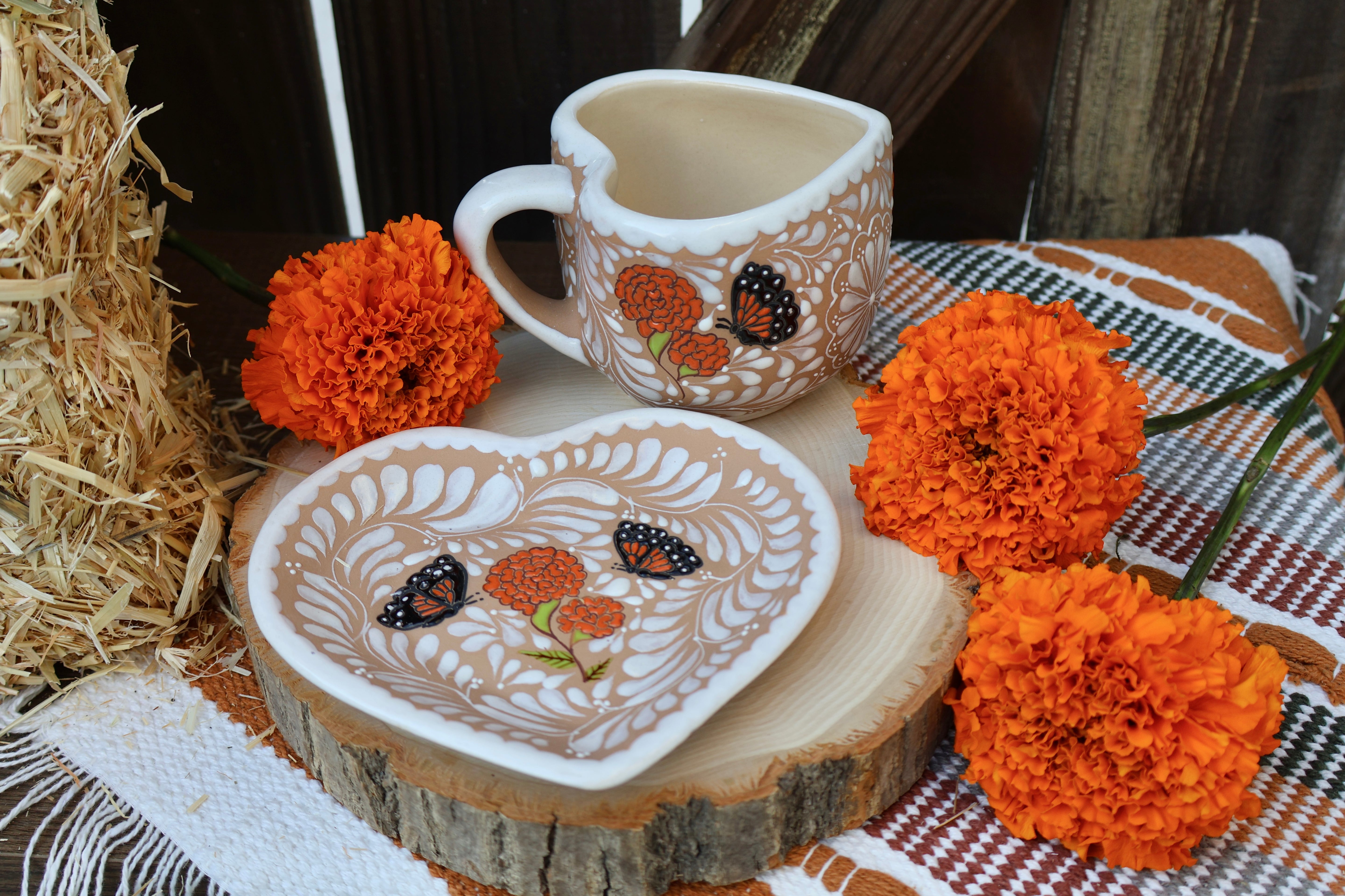 Corazón Cempasúchil Set