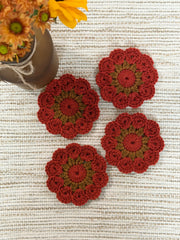 Flower Coasters - Terracotta